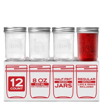 Forjars Regular Mouth Mason Jars  8 oz 