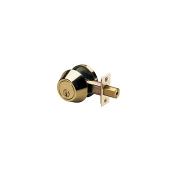 Deadbolt Single Cylinder Polished Brass