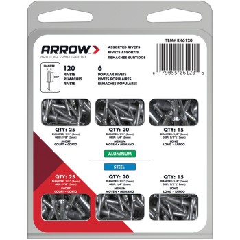 Arrow Fastener Rk6120 Rivet Assortment Kit