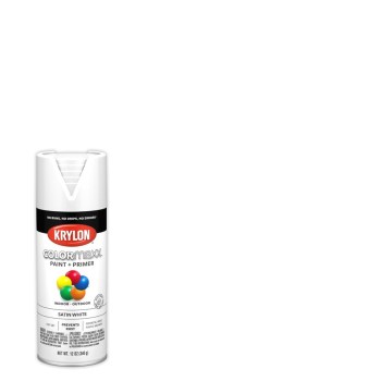 Krylon COLORmaxx Spray Paint, Satin White - 5577