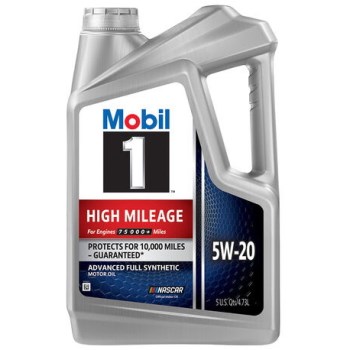Mobil 1 High Mileage Full Synthetic Motor Oil 5W-20, 5 qt (3 Pack)