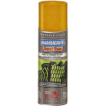 Masterchem 41170 Hammerite Hammered Metal Finish Spray, Gold ~ 12 Oz Cans