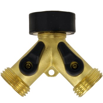 Y Shutoff Valve, Brass ~ 5/8",