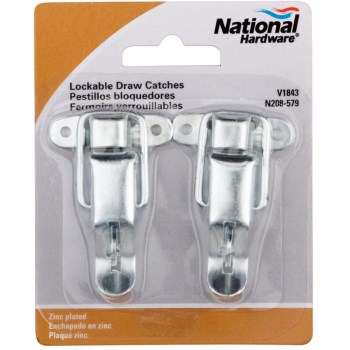 Lockable Draw Catch, Zinc ~ Pack of 2 