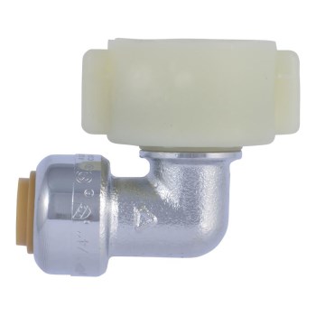 Cash Acme Push-Fit Toilet Connector, Elbow - 1/4" x 7/8"