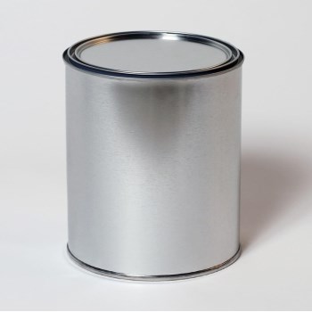 Empty Paint Can with Lid, Unlined - Qt
