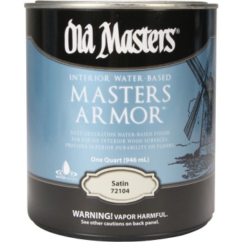 Old Masters 72104 Mastor Armor Interior Polyurethane Finish,   Satin  ~ Quart