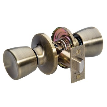 Passage Door Lock ~ Antique Brass  