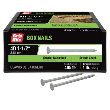 Prime Source Galvanized Box Nail - 4d (1-1/2"), 1 Lb