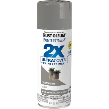 Rust-Oleum 2X Spray Paint, Phantom Gray Gloss - 12 oz