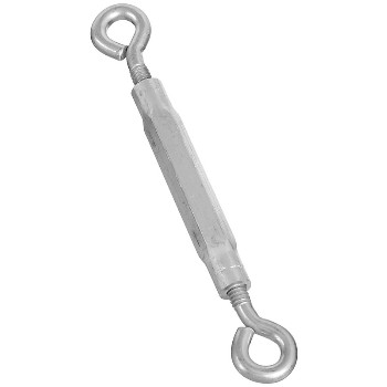 National 221747 Eye & Eye Turnbuckle,  Zinc Plated ~  1/4" x 7-1/2"