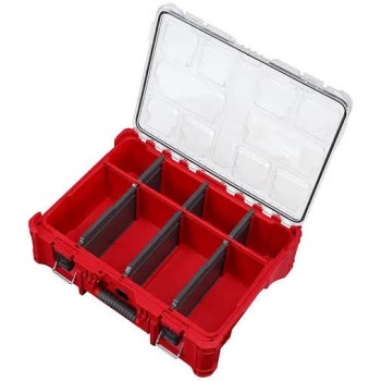 Milwaukee PACKOUT Deep Organizer   6 Dividers  Clear Top