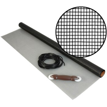 Fiberglass Screen Kit for Windows, Charcoal  ~  36" x 84" Roll 