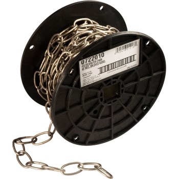 Decorator Chain,  Brushed Nickel Finish ~ #10 x 40 Ft