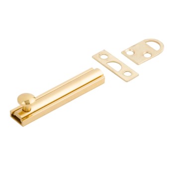 Flush Surface Bolt, Solid Brass - 3"