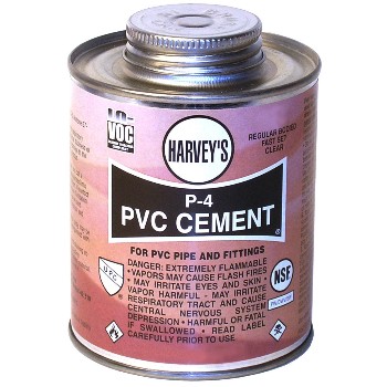 Harveys 018100-24 PVC Cement, P-4 Regular Body Clear ~ 4 oz