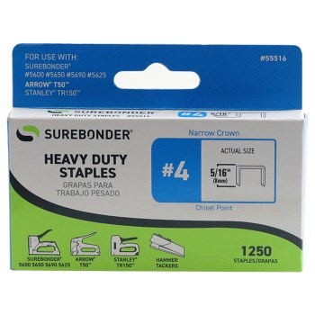 Surebonder T50 Heavy Duty Staples - 5/16", 1250pk