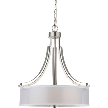 El Dorado Series Chandelier,  3 Light ~ Satin Nickel 