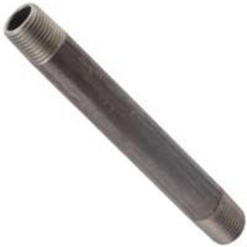 Pipe Nipple, Black Steel - 1/2" x 4"