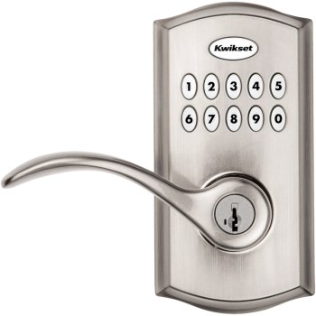 Smartcode 955 Satin Nickel Single Cylinder Smartkey Electronic Handle Lighted Keypad