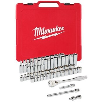 Milwaukee 3/8" Drive Ratchet and Socket Set -56pc