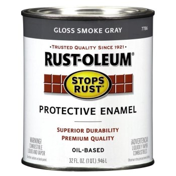 Stops Rust Enamel, Gloss Smoke Gray - Qt