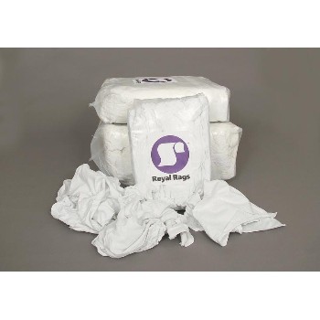 White Knit Wiping Cloths - 8 lb. bag