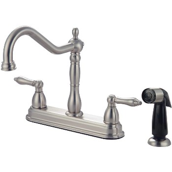 Hardware House  137119 Kitchen Faucet w/ Spray ~ Satin Nickel