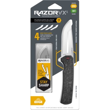 Outdoor Edge RazorSafe Carry Knife, Black - 3"