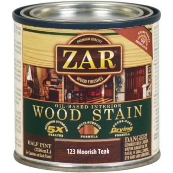 Zar 12306 Wood Stain ~ Moorish Teak, 1/2 Pint