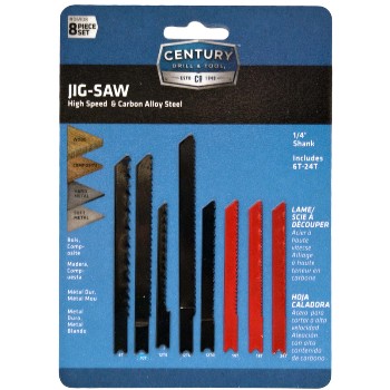 Century Drill & Tool   06908 8pc Hss Jigsaw Blades