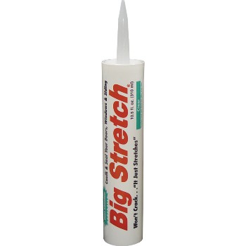 Sashco 10006 Acrylic Sealant, Big Stretch Clear 10.5oz 