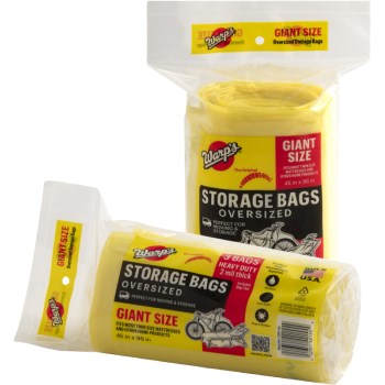 Giant-Sized Storage Bags, Yellow ~  45" W x 96" L x 2 Mil