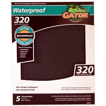 Ali Industries 4473 Waterproof Sandpaper, 9" x 11" ~ 320 Grit