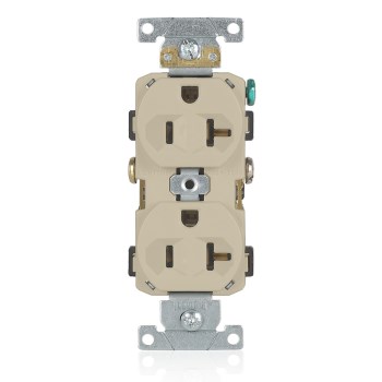 Duplex Receptacle, Commercial Grade - 20 Amp, Ivory