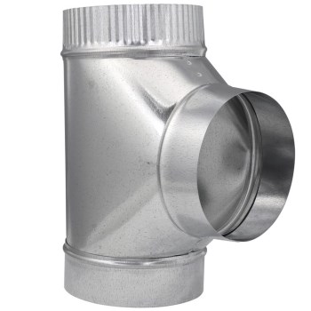 Gray Metal - 5" Galvanized Furnace Pipe Tee