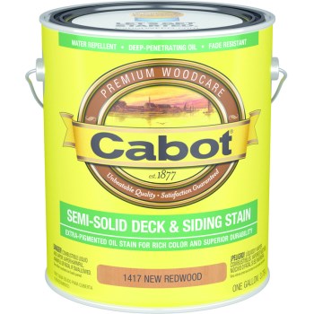 Cabot 01 1417 Semi Solid Deck Stain New Redwood Gallon