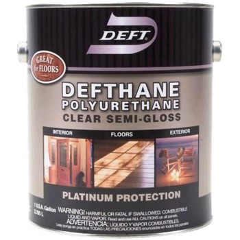 Defthane Interior/Exterior Polyurethane Semi-Gloss Finish,  Clear ~ Gallon 