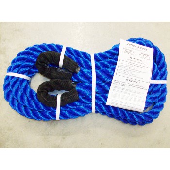 Polypropylene Loop x Loop Tow Rope,  12,500 Lb ~  7/8" x 20 Ft