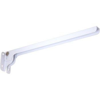 Folding Shelf Bracket, White - 12"