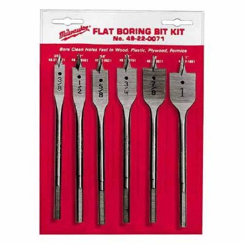 6pc Flat Borng Bits