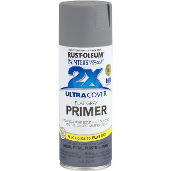 Rust-oleum 249088 Spray Paint, 2x Ultra, Flat Gray Primer ~ 12 Oz