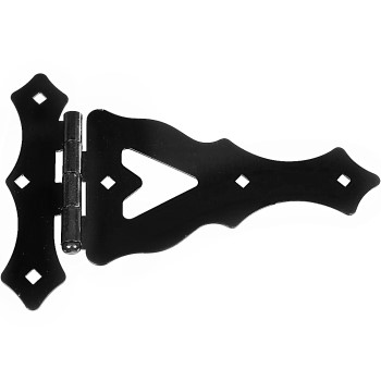 National 179200 Ornamental T Hinge, Black  ~ 10"