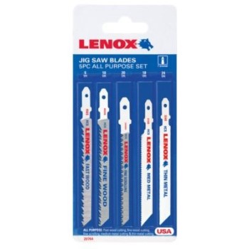 Lenox 20764c543sa T Shank Jig Saw Blade Kit - 5 Piece - Multipurpose