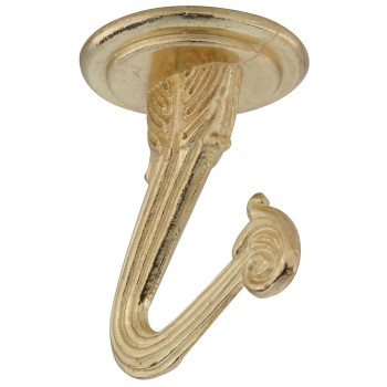 National 249599 Swag Hook,  Brass Finish ~ 1 1/2"  