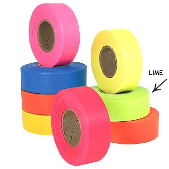 Intertape 6883 Flagging Tape, Lime