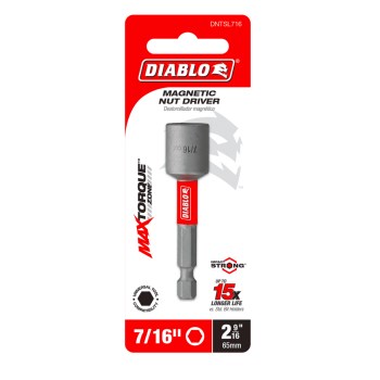 Diablo Magnetic Nut Setter - 7/16" x 2-9/16"