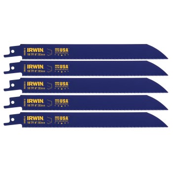 Irwin WeldTec Reciprocating Saw Blades - 8" x 18 TPI (5pk)