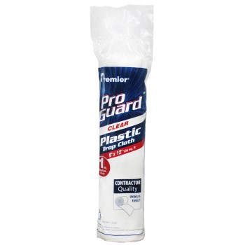 Premier Clear Plastic Drop Cloth - 9 Ft x 12 Ft, 1 Mil
