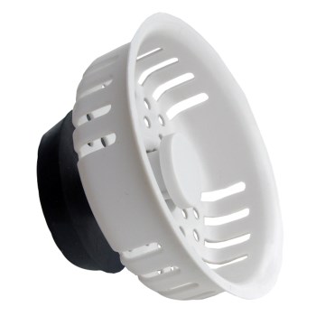 Larsen Plastic Replacement Basket Strainer, White  1-1/2"